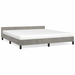 vidaXL Bed Frame without Mattress Light Grey 180x200 cm Velvet