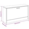 vidaXL Shoe Storage Bench White 80x24x45 cm