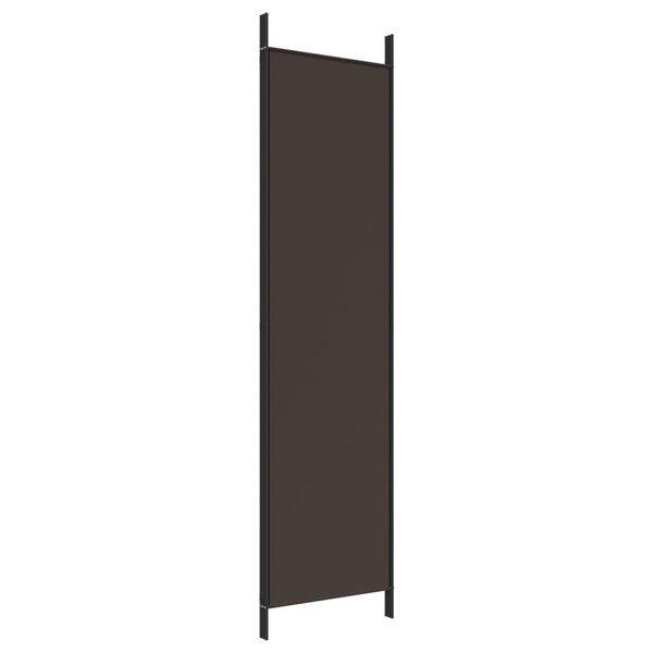 vidaXL 3-Panel Room Divider Brown 150x200 cm Fabric