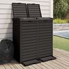 vidaXL Outdoor Garbage Bin Black 78x41x86 cm Polypropylene