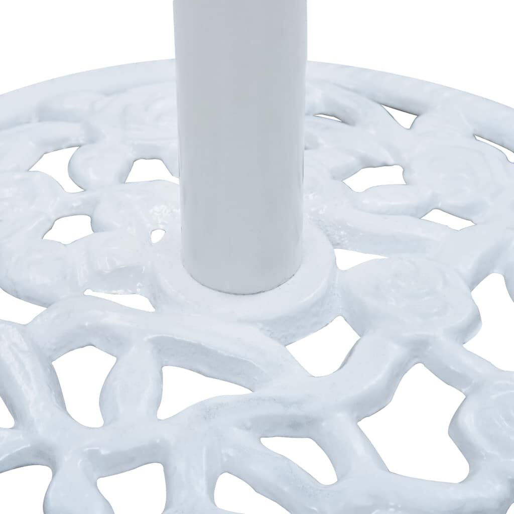 vidaXL Umbrella Base White 12 kg 48 cm Cast Iron