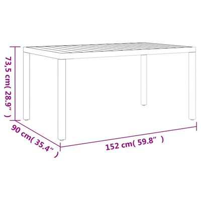 vidaXL 7 Piece Garden Dining Set Black and Brown Aluminium, black and brown vidaXL 7 Piece Garden Dining Set Black and Brown Aluminium