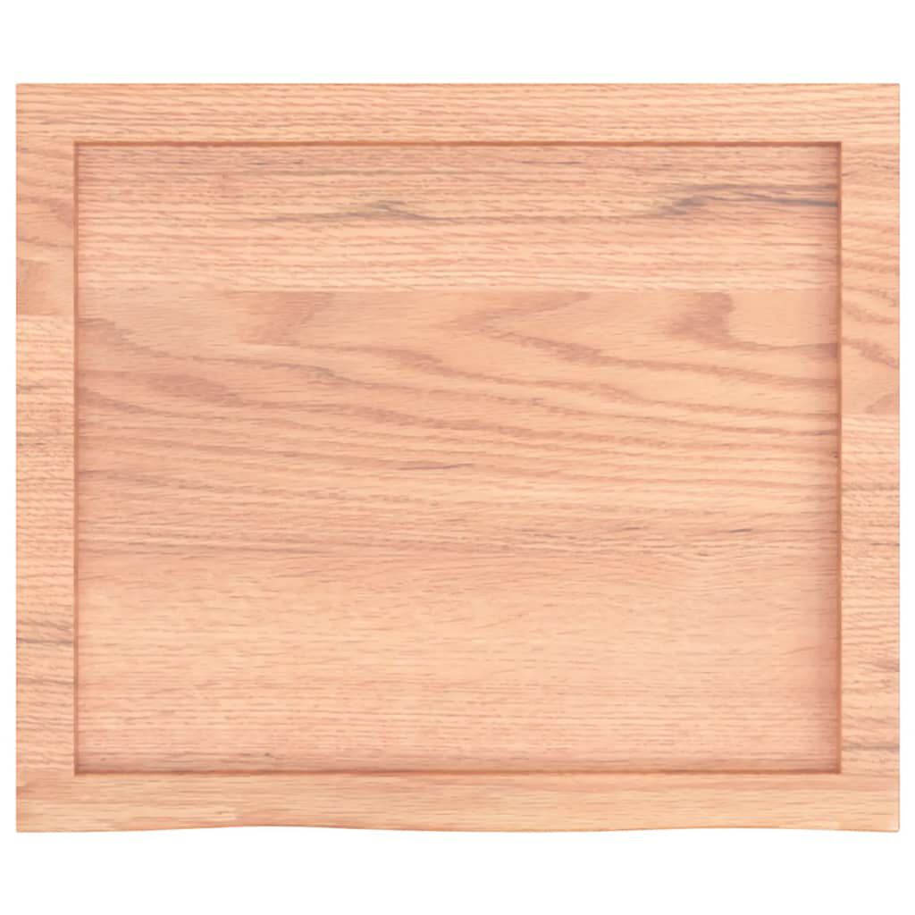 vidaXL Bathroom Countertop Light Brown 60x50x(2-4) cm Treated Solid Wood
