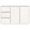 vidaXL Sideboard White 111x34x75 cm Solid Wood Pine