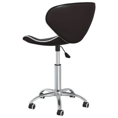 vidaXL Swivel Dining Chairs 2 pcs Brown Faux Leather