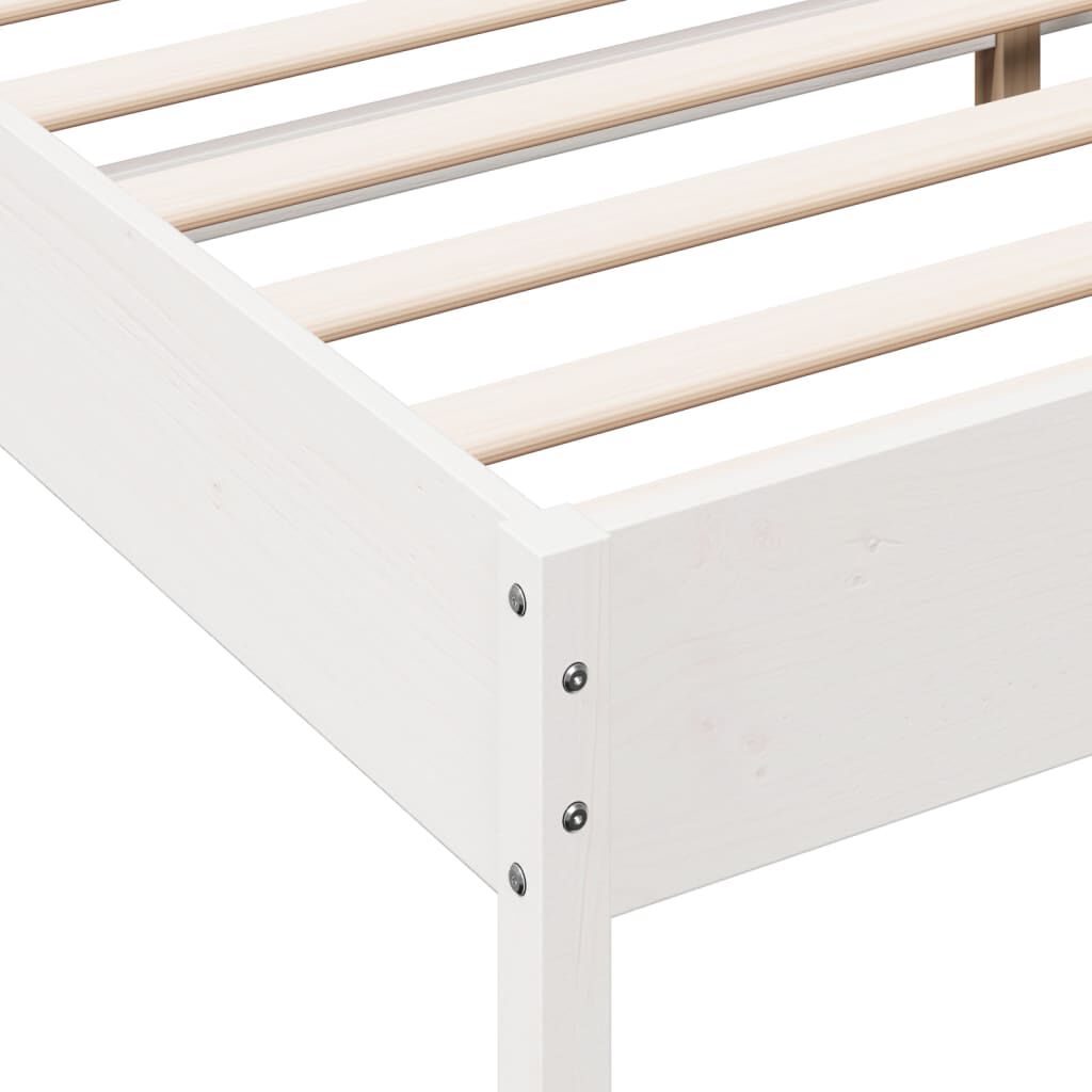 vidaXL Bed Frame without Mattress White 160x200 cm Solid Wood Pine