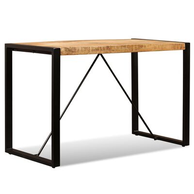 vidaXL Dining Table Solid Rough Mango Wood 120 cm, black vidaXL Dining Table Solid Rough Mango Wood 120 cm