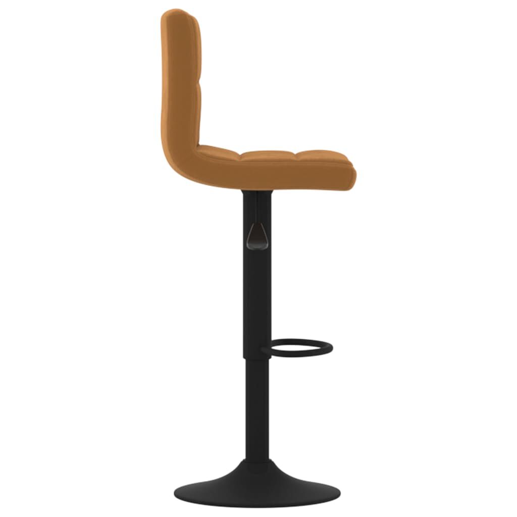 vidaXL Bar Stools 2 pcs Brown Velvet
