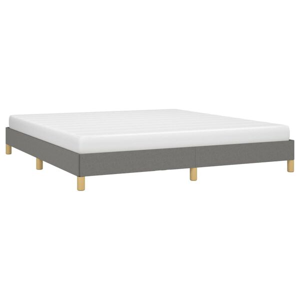 vidaXL Bed Frame without Mattress Dark Grey 180x200 cm Super King Fabric