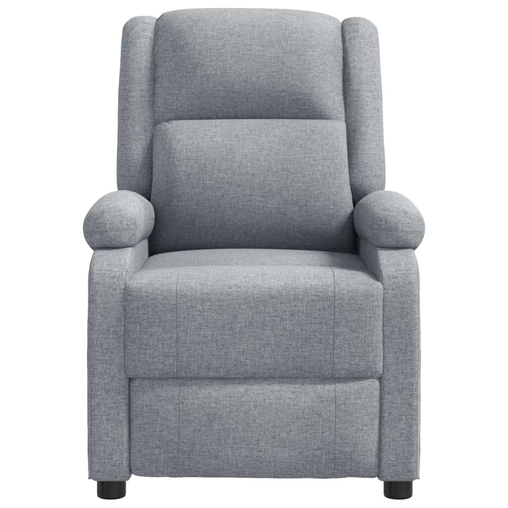vidaXL Recliner Chair Light Grey Fabric