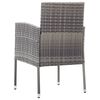vidaXL 7 Piece Garden Dining Set Poly Rattan Anthracite & Grey