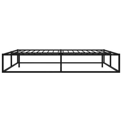 vidaXL Bed Frame without Mattress Black Metal 160x200 cm