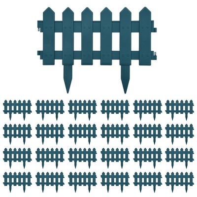 vidaXL Lawn Edgings 25 pcs Green 10 m PP, green vidaXL Lawn Edgings 25 pcs Green 10 m PP