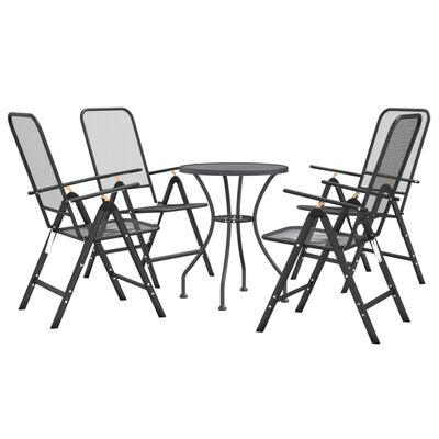 vidaXL 5 Piece Garden Dining Set Expanded Metal Mesh Anthracite,  vidaXL 5 Piece Garden Dining Set Expanded Metal Mesh Anthracite