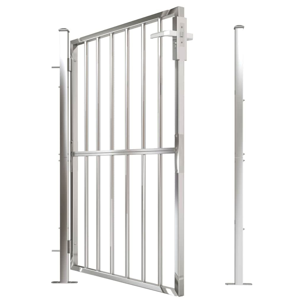vidaXL Garden Gate 100x125 cm Stainless Steel
