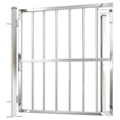 vidaXL Garden Gate 100x95 cm Stainless Steel,  vidaXL Garden Gate 100x95 cm Stainless Steel