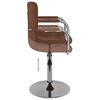 vidaXL Dining Chair Brown Fabric