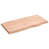 vidaXL Table Top Light Brown 80x40x(2-4) cm Treated Solid Wood Live Edge