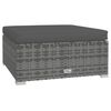 vidaXL 12 Piece Garden Lounge Set with Cushions Poly Rattan Grey
