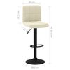 vidaXL Bar Stools 2 pcs Cream Velvet