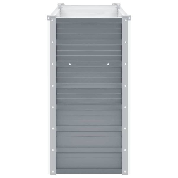 vidaXL Garden Raised Bed Galvanised Steel 100x40x77 cm Grey