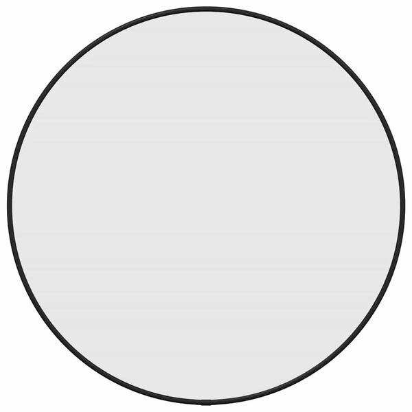 vidaXL Wall Mirror Black Ø 50 cm Round