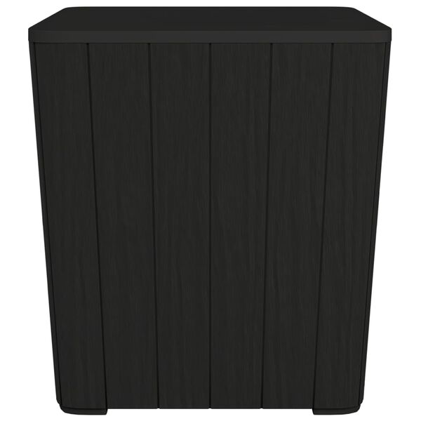 vidaXL Garden Table with Removable Lid Black Polypropylene