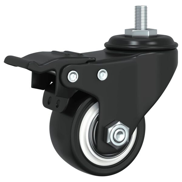vidaXL Caster Wheels 4 pcs Black 35 mm Iron