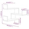 vidaXL Wall Corner Shelf Grey Sonoma 40x40x50 cm Engineered Wood