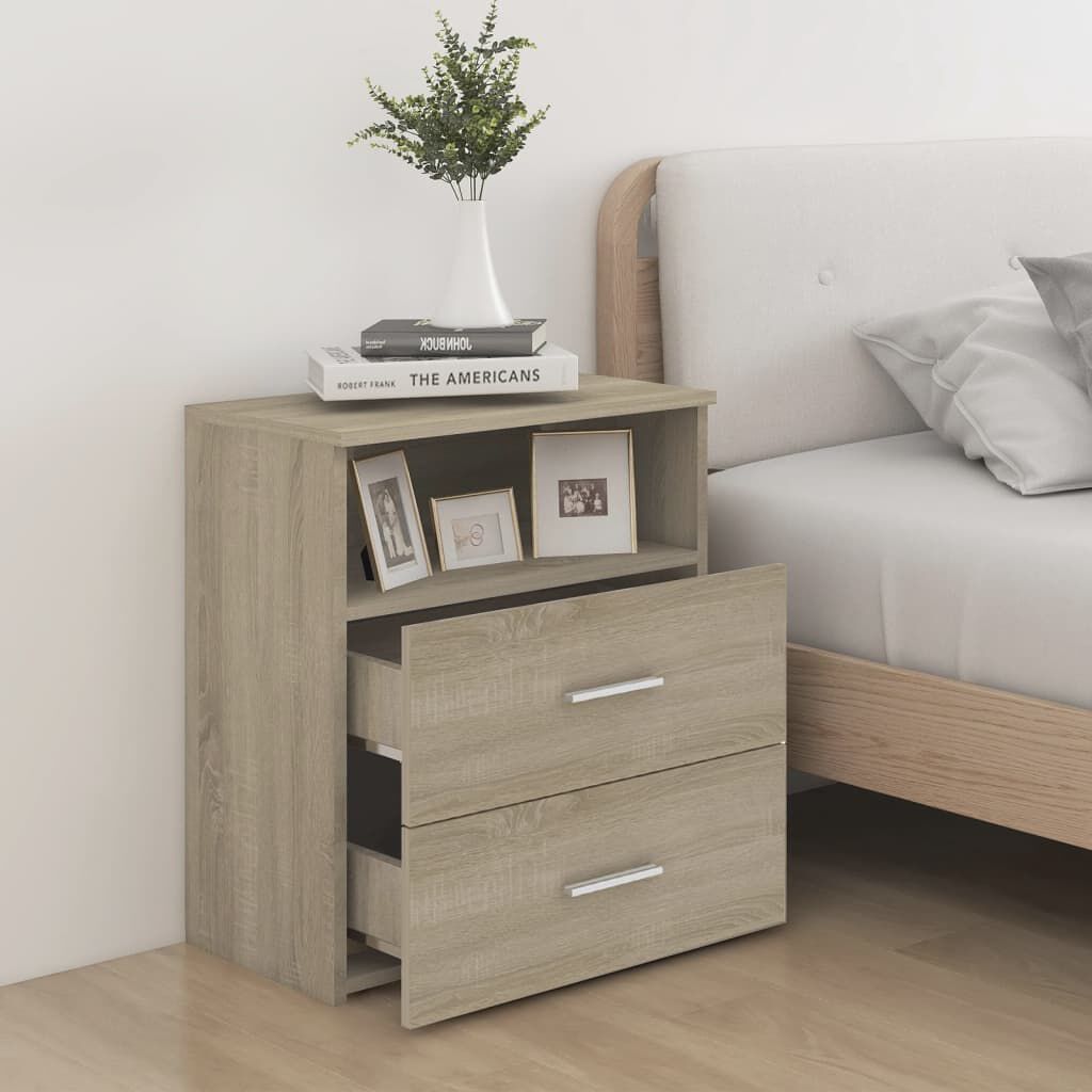 vidaXL Bed Cabinet Sonoma Oak 50x32x60 cm