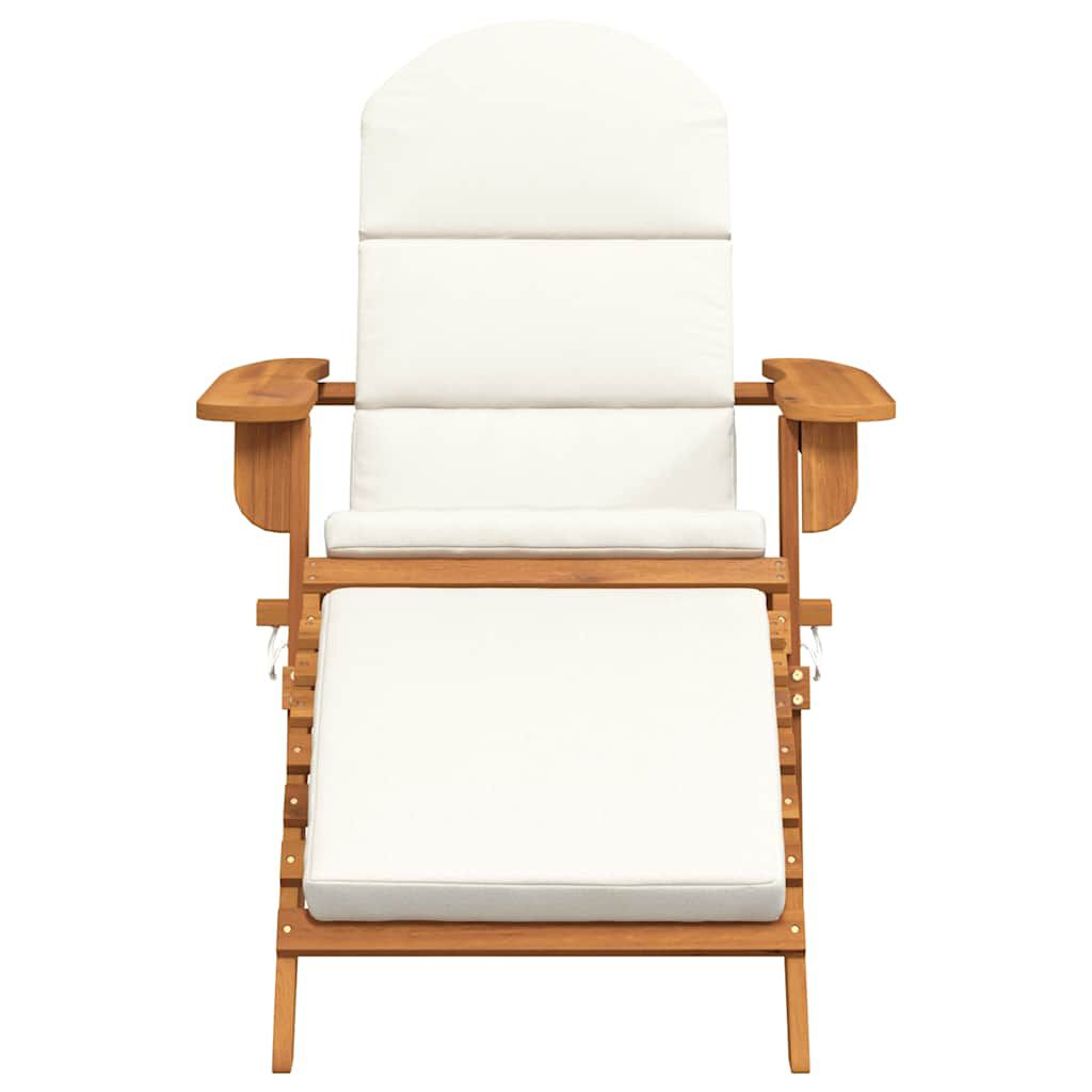 vidaXL Adirondack Garden Chair with Footrest Solid Wood Acacia