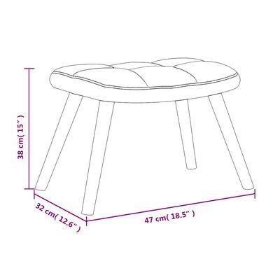vidaXL Rocking Chair with a Stool Dark Grey Velvet, dark grey vidaXL Rocking Chair with a Stool Dark Grey Velvet