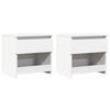 vidaXL Bedside Cabinets 2 pcs White 40x30x39 cm Engineered Wood