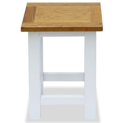 vidaXL End Table 27x24x37 cm Solid Oak Wood