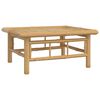 vidaXL 2 Piece Garden Lounge Set with Cream White Cushions Bamboo