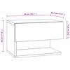 vidaXL Wall-mounted Bedside Cabinets 2 pcs White