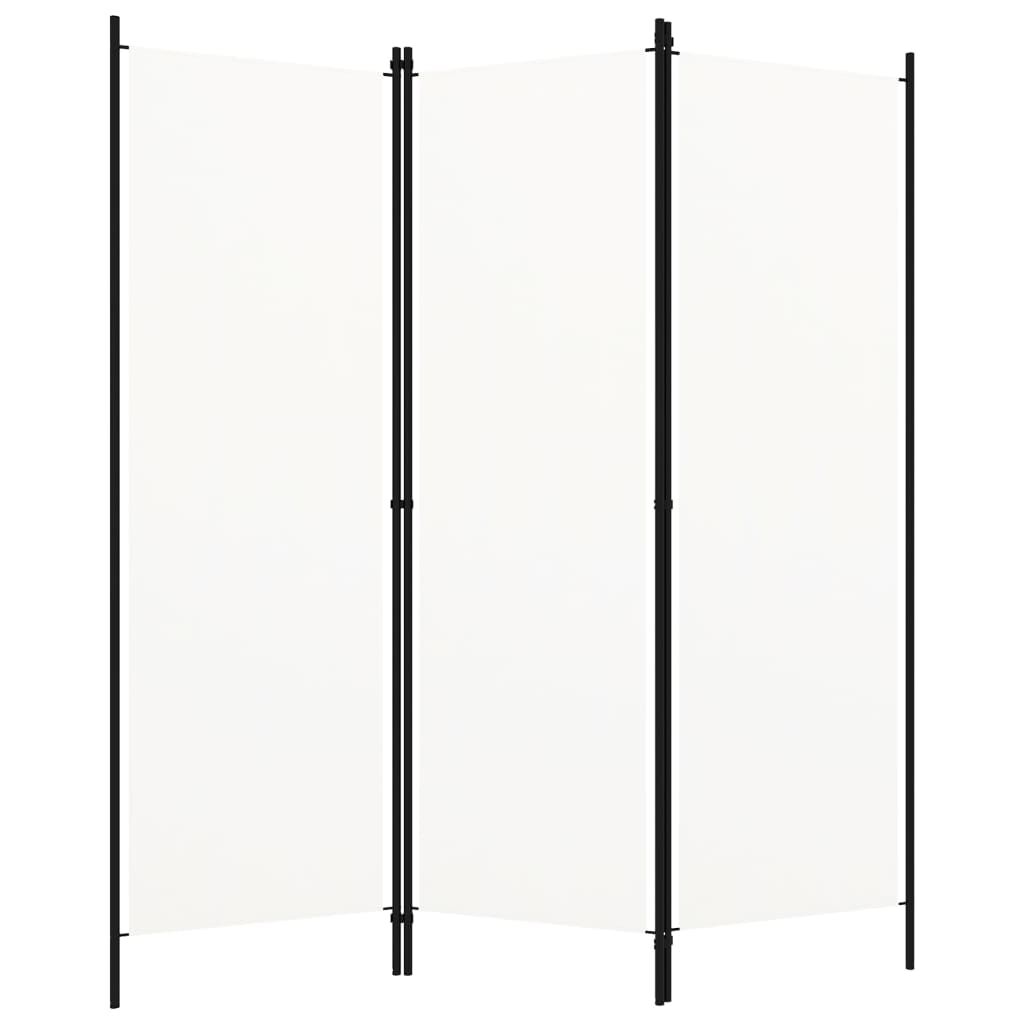 vidaXL 3-Panel Room Divider White 150x180 cm