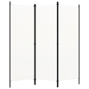 vidaXL 3-Panel Room Divider White 150x180 cm