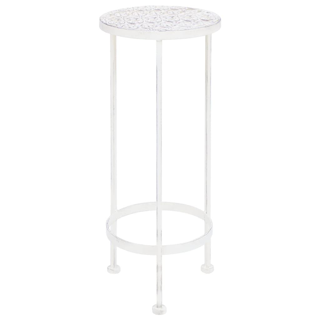 vidaXL Plant Stand Set 3 Pieces Vintage Style Metal Antique White