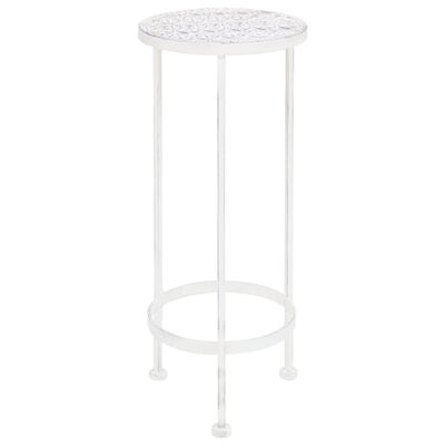 vidaXL Plant Stand Set 3 Pieces Vintage Style Metal Antique White