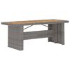 vidaXL 11 Piece Outdoor Dining Set with Cushions Poly Rattan Grey