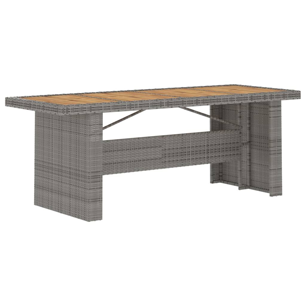 vidaXL 11 Piece Outdoor Dining Set with Cushions Poly Rattan Grey