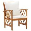 vidaXL 5 Piece Garden Lounge Set with Cushions Solid Acacia Wood