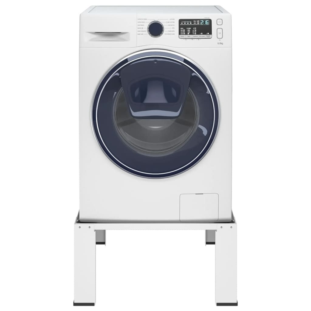 vidaXL Washing and Drying Machine Pedestal with Pull-out Shelves White