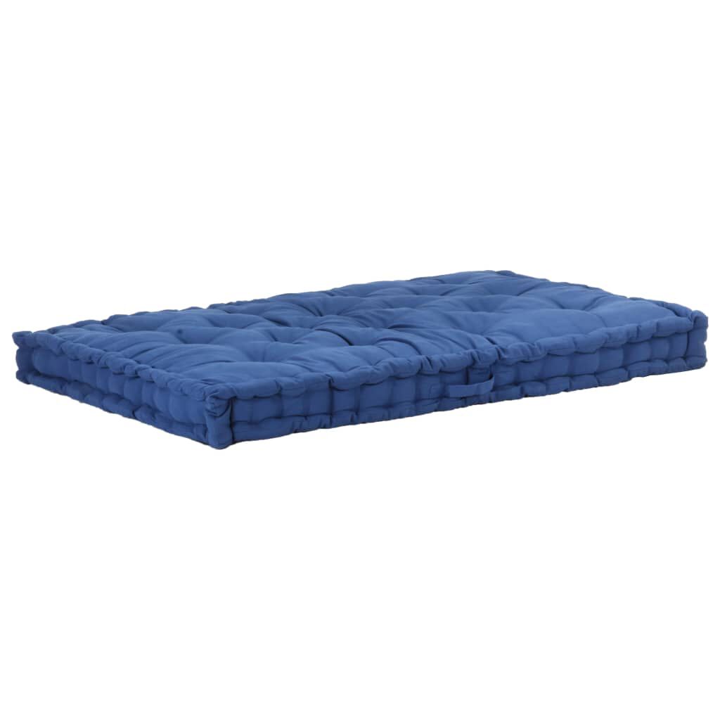 vidaXL Pallet Floor Cushion Cotton 120x80x10 cm Light Blue