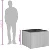 vidaXL Garden Storage Box Grey 291L Poly Rattan