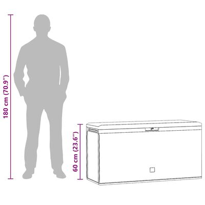 vidaXL Garden Storage Box Anthracite 114x47x60 cm, anthracite vidaXL Garden Storage Box Anthracite 114x47x60 cm