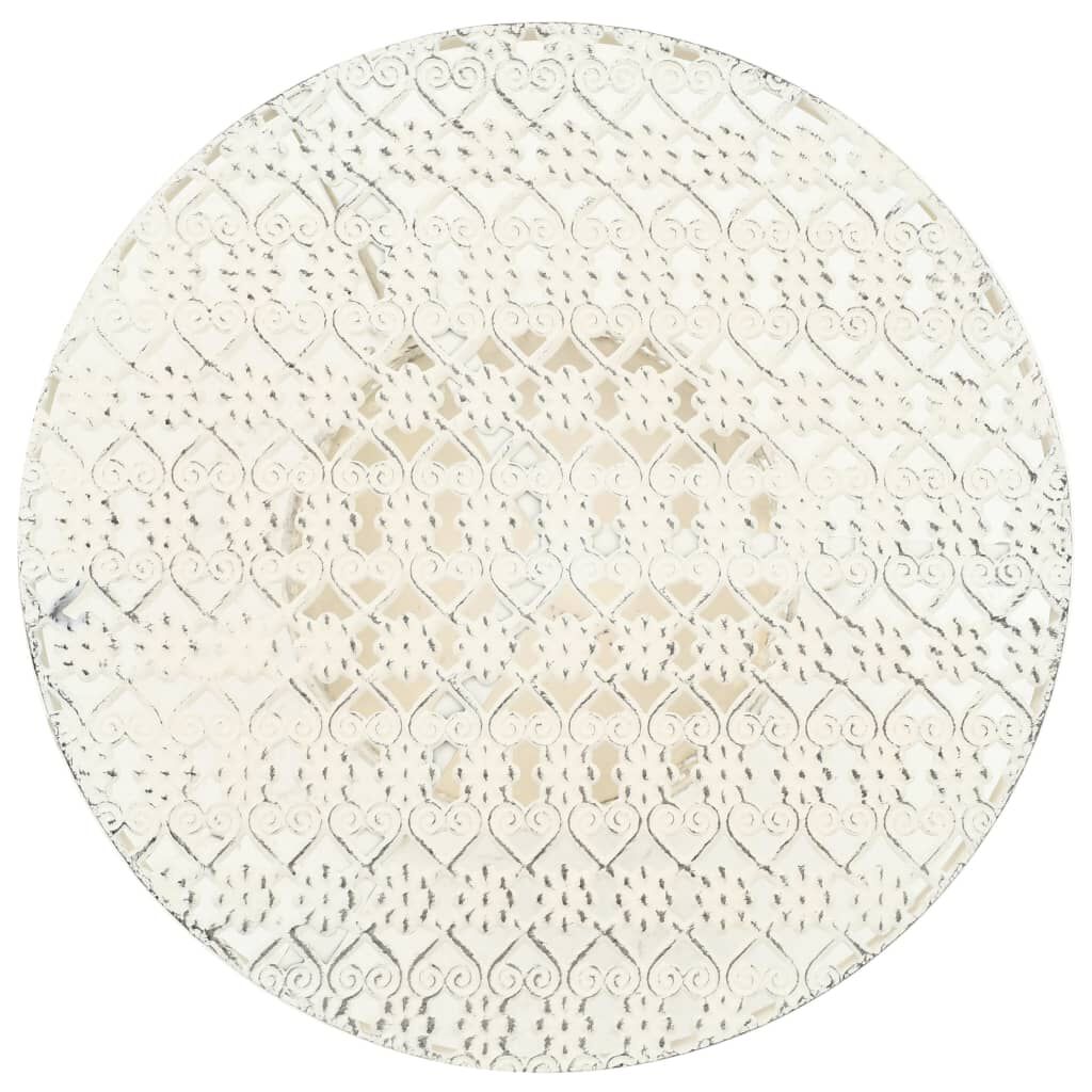 vidaXL Bistro Table Vintage Style Round Metal 40x70 cm White