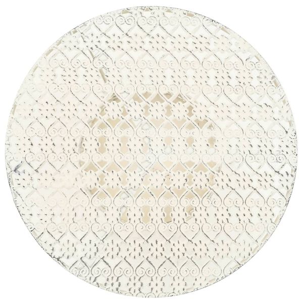 vidaXL Bistro Table Vintage Style Round Metal 40x70 cm White