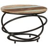 vidaXL Coffee Table Ø 55x40 cm Solid Wood Reclaimed